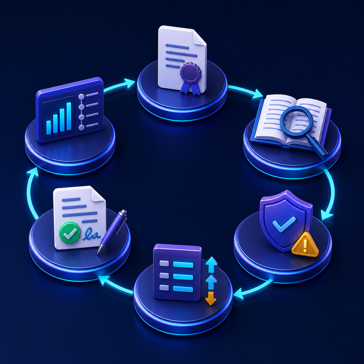 Fluxo de seis etapas entre crédito, escrituração, regras, débitos, transmissão e monitoramento do PER/DCOMP