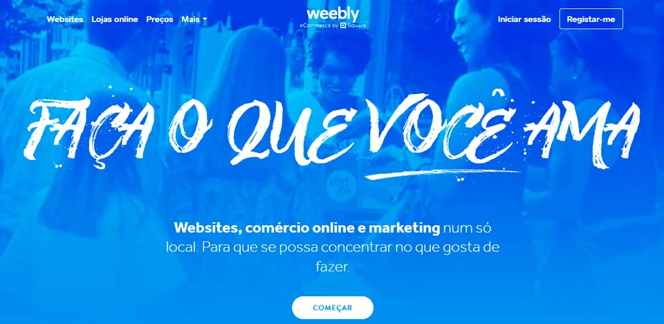 weebly criação de sites
